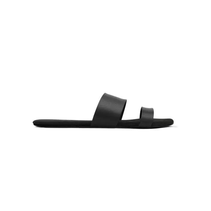 Souli Soft Slides w/ Case │ Thin Sole │ Vegan Suede Footbed w/ Leather Straps