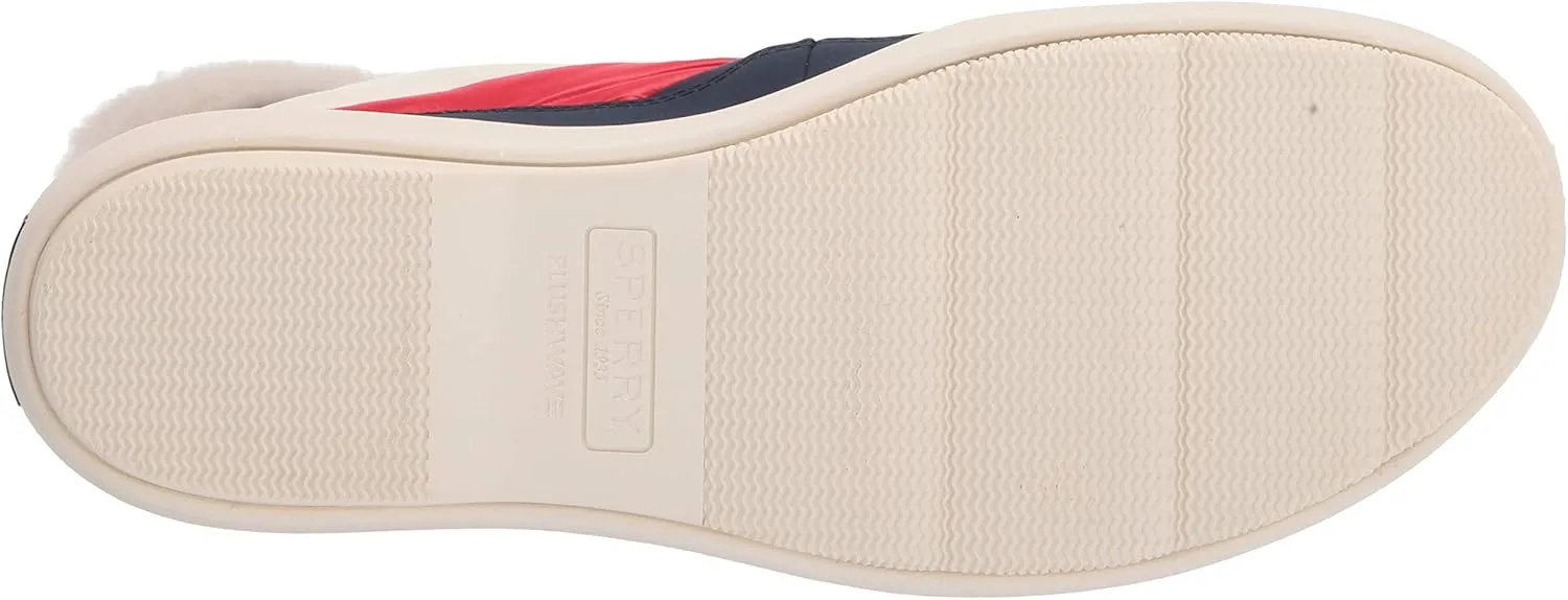 Sperry Women's Bearing Plushwave Boots Nautical Stripe Nylon Snow