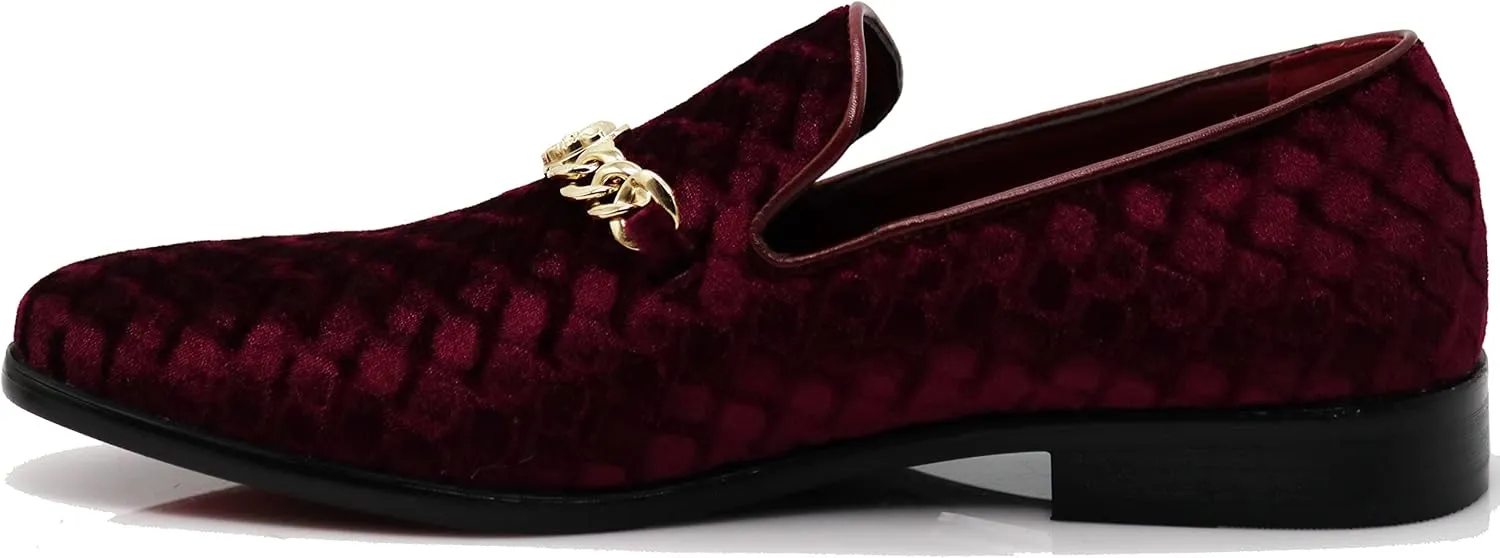 SPK05 Men's Vintage Satin Silky Floral Print Embroidery Loafers Slip On Shoes Classic Tuxedo Dress Shoes