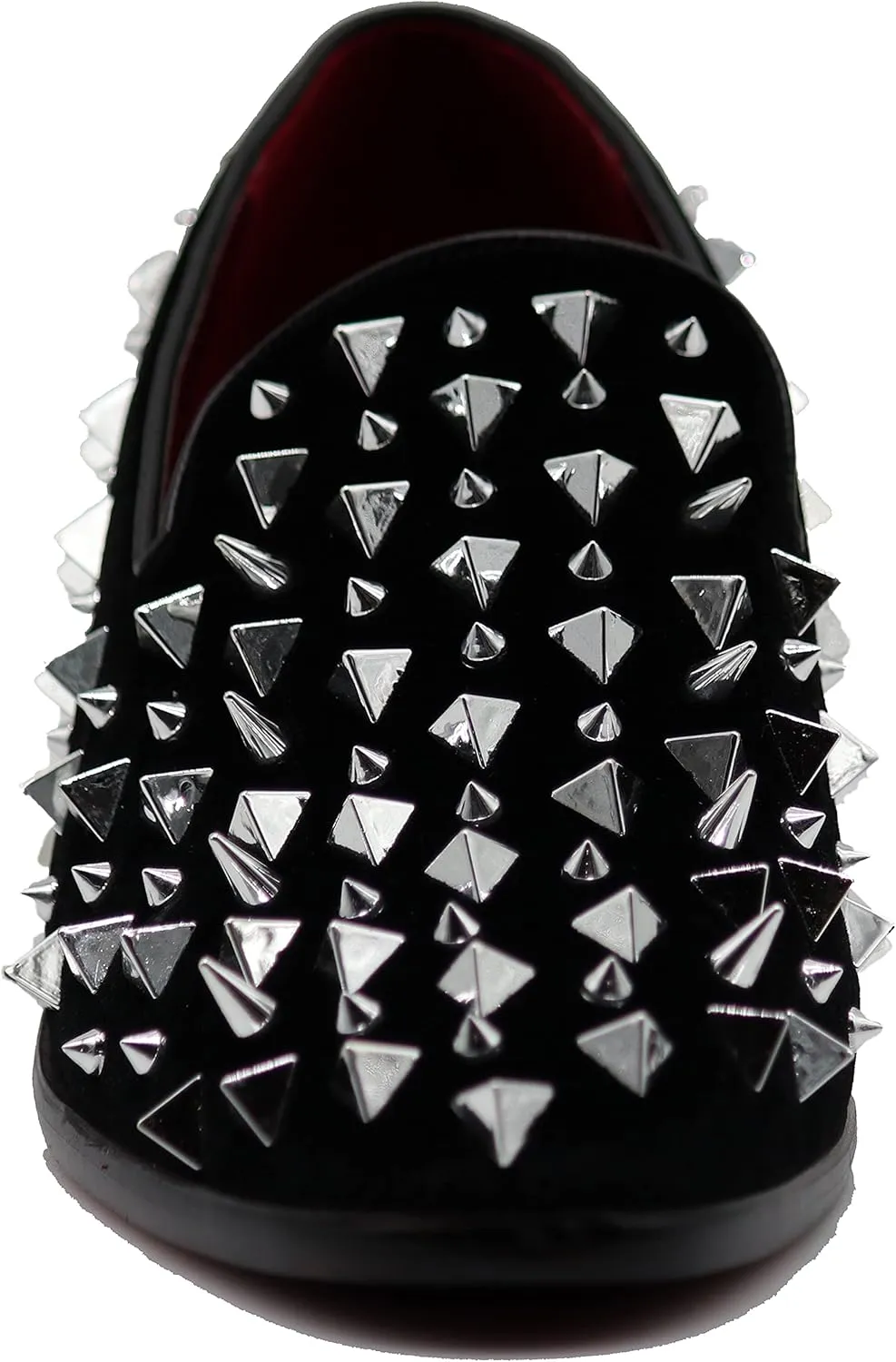 SPK09 Men's Vintage Spike Dress Loafers Slip On Fashion Shoes Classic Tuxedo Dress Shoes