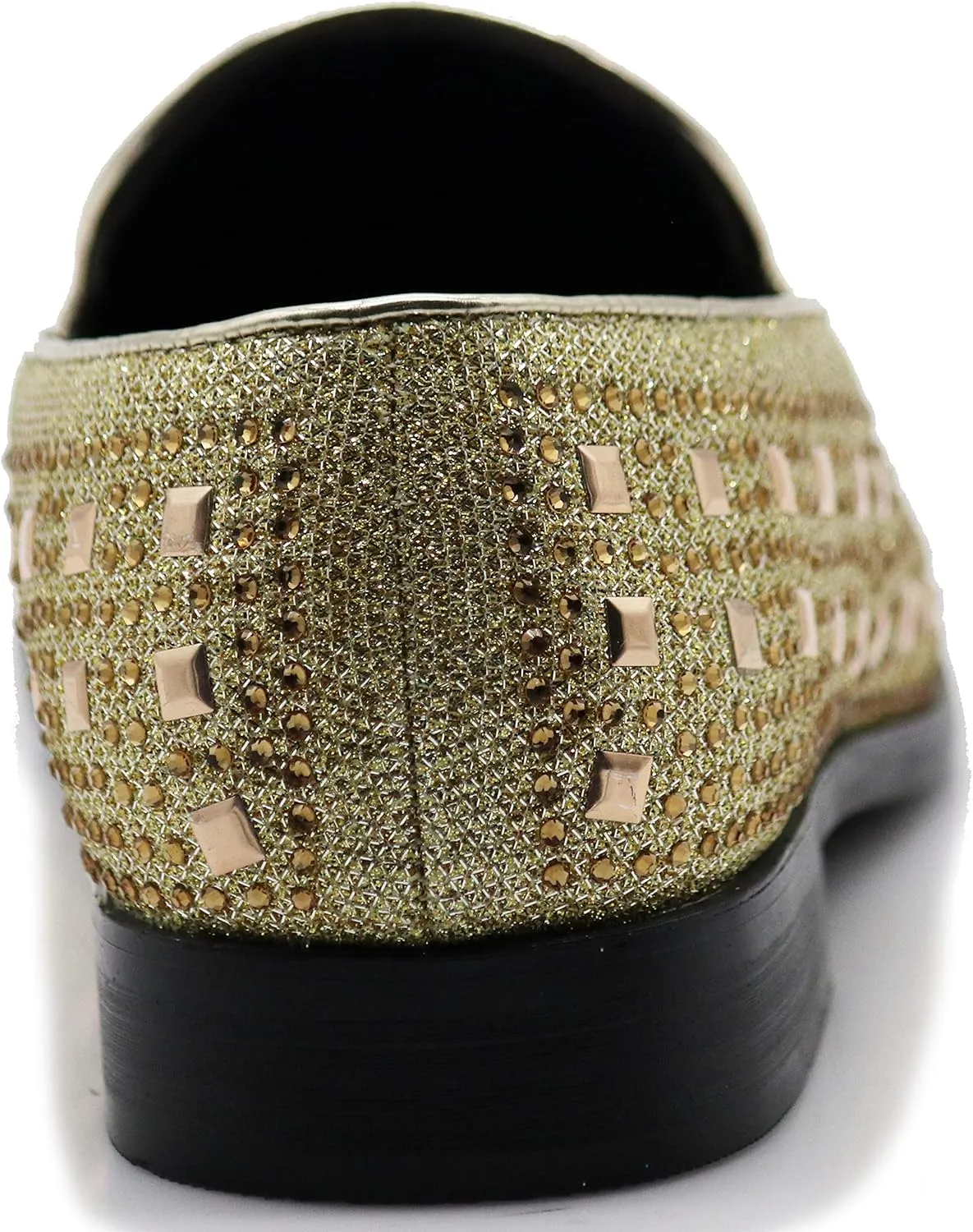 SPK11 Men's Vintage Fashion Rhinestone Designer Dress Loafers Slip On Shoes Classic Tuxedo Dress Shoes