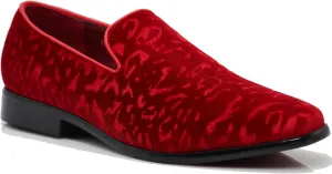 SPK35 Men's Vintage Velvet Flower Designer Dress Loafers Slip On Shoes Classic Tuxedo Dress Shoes