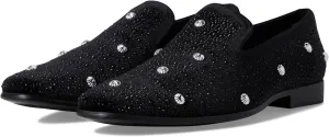 Stacy Adams Men's Spangle Rhinestone Slip On Loafer, Black/Silver, 11