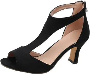 Summer Sandals for Women 2025 Side Cut Out Fashion Sandal Wide Heels Dress Shoes Casual Comfort Work Shoe