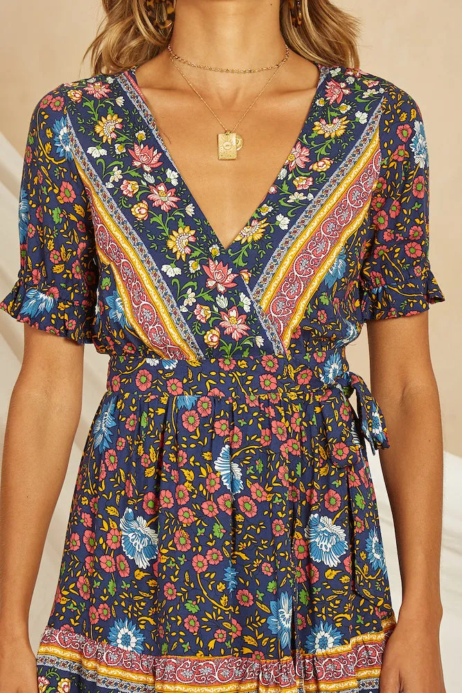 Sweet Disposition Dress Navy