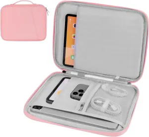 Tablet Bag for Women, Padded Tablet Carrying Sleeve Case for iPad Pro 11 (2022-2018), iPad Air (5/4th Gen), iPad 10.9 (10th Gen),Galaxy Tab s9/S8/A8/A (Pink,9-11)