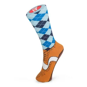Tobar Silly Sneaker Trainer/Joke Style Socks Size 5-11, BROGUE SILLY SOCKS