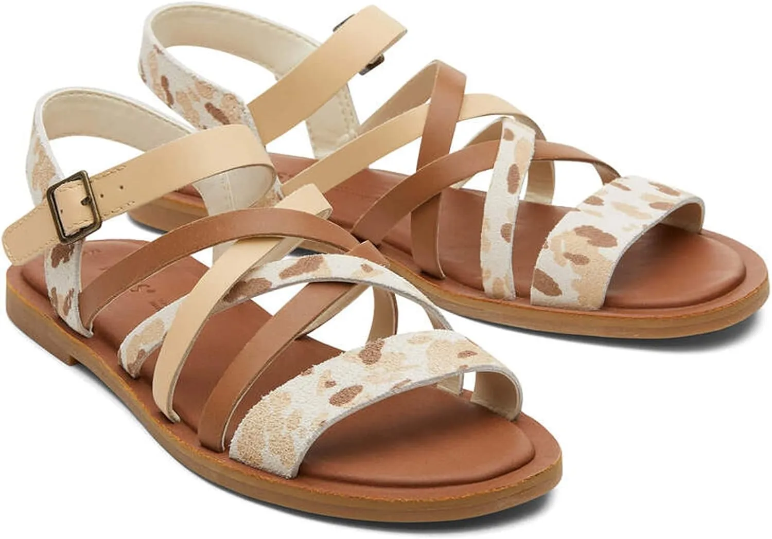 TOMS Womens Sephina Strappy Casual Sandals Casual - Off White