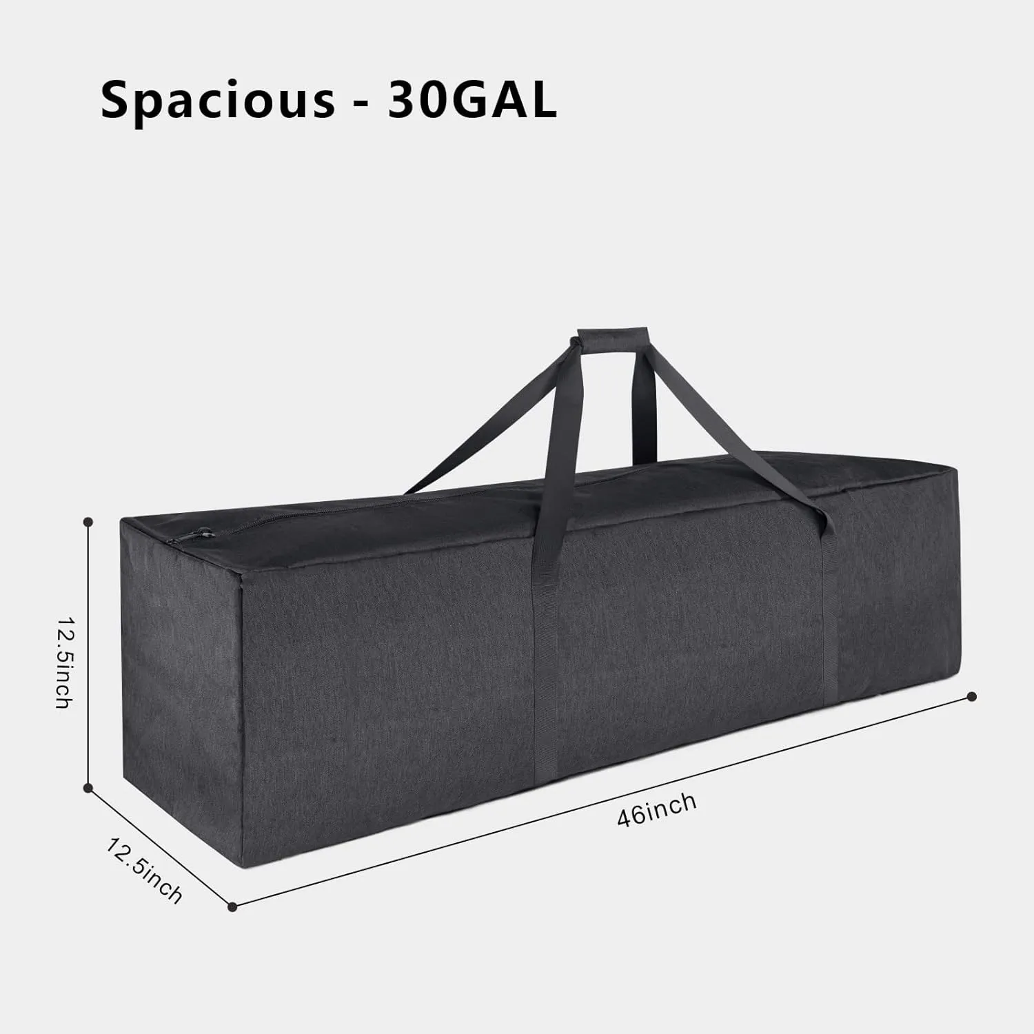 TOPDesign 46 Inch Extra Large Zippered Duffel Bag for Travel Camping Sports Equipment Storage, Waterproof Foldable Luggage Bag with Padded Handles
