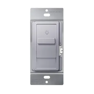 TOPGREENER Digital Dimmer Light Switch for 200W Dimmable LED/CFL Lights, Single Pole Led Slide Dimmer Switch, Neutral Wire Not Required, UL Listed, TGDS1-SV, Silver,1 Pack