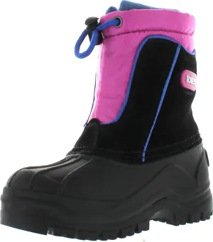 totes Children's Snow Drift Waterproof Snow Boot,Black/Fuchsia,11