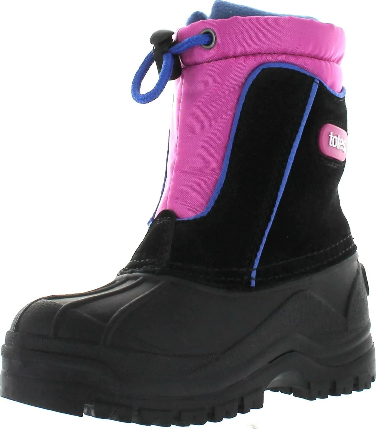 totes Children's Snow Drift Waterproof Snow Boot,Black/Fuchsia,11