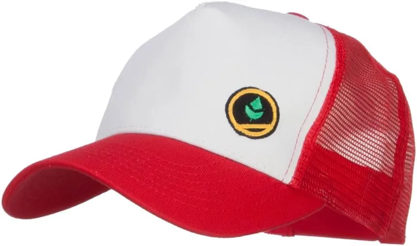 Trainer Red Poke Monster Embroidered Mesh Cap
