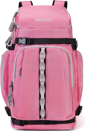 Travel Ski Boot Bag Backpack - Durable Boot Bags for Skiing Accessories, 60L Water-Resistant Padded Snow Skate Bag - Ski Gear Bag for Snowboard Boots, Helmet, Goggles