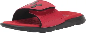 Under Armour boys Ignite Pro Slide Sandal, (600) Red/Black/Black, 13 Little Kid US