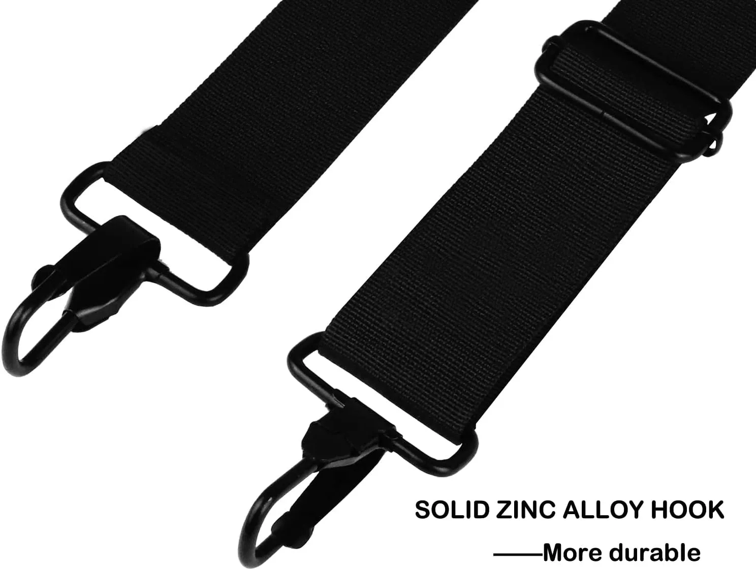 Universal Replacement Laptop Shoulder Strap, Durable 55" Adjustable Comfortable Belt with Metal Hooks for Briefcase, Computer Messenger Bag, Laptop Case Luggage/Duffel/Camera, (Black)