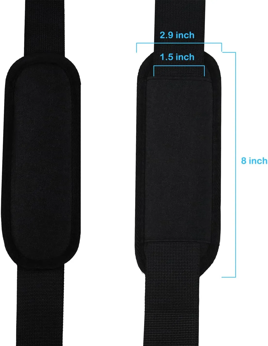 Universal Replacement Laptop Shoulder Strap, Durable 55" Adjustable Comfortable Belt with Metal Hooks for Briefcase, Computer Messenger Bag, Laptop Case Luggage/Duffel/Camera, (Black)