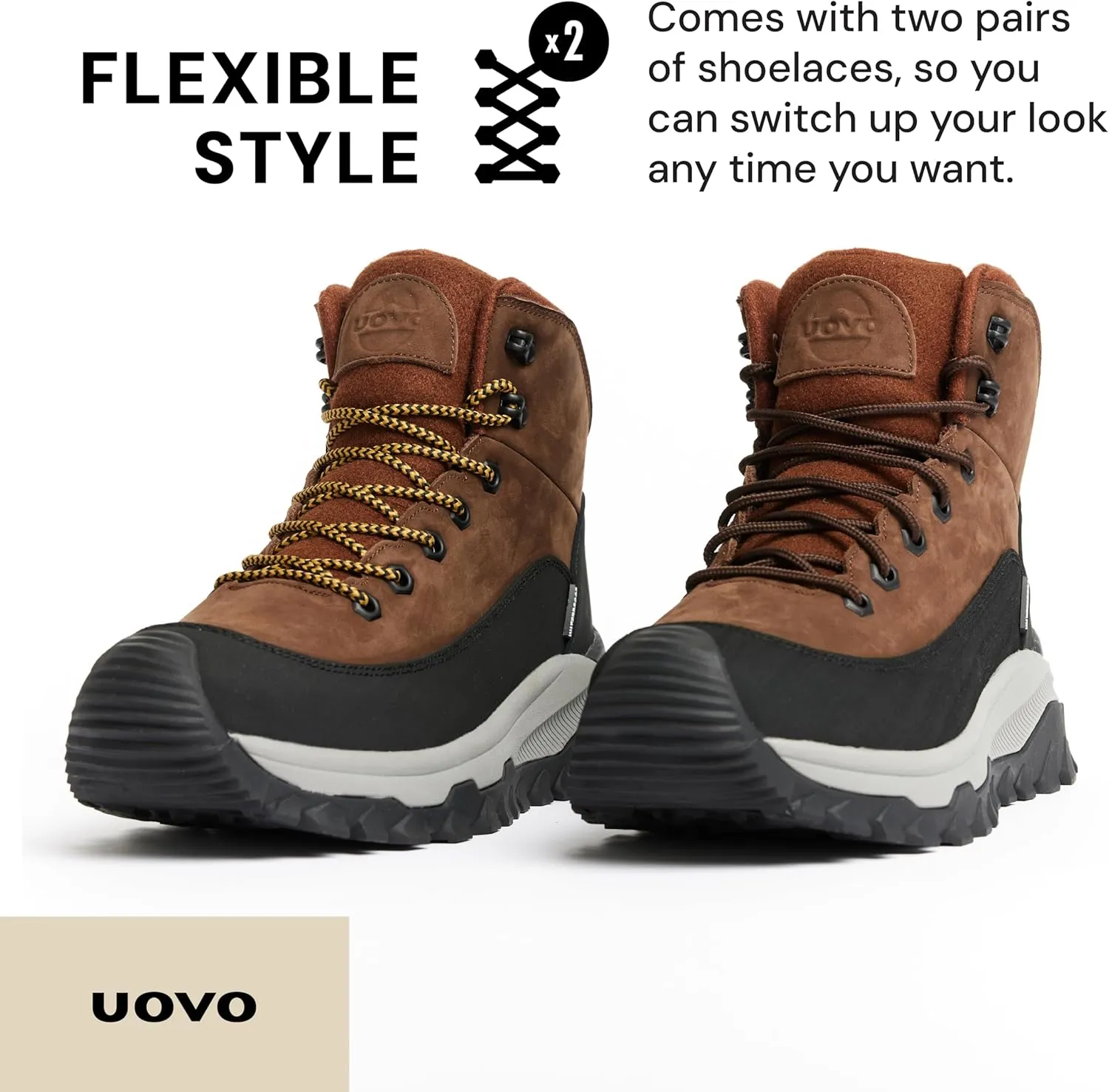 UOVO Men’s Winter Boot, Waterproof Leather