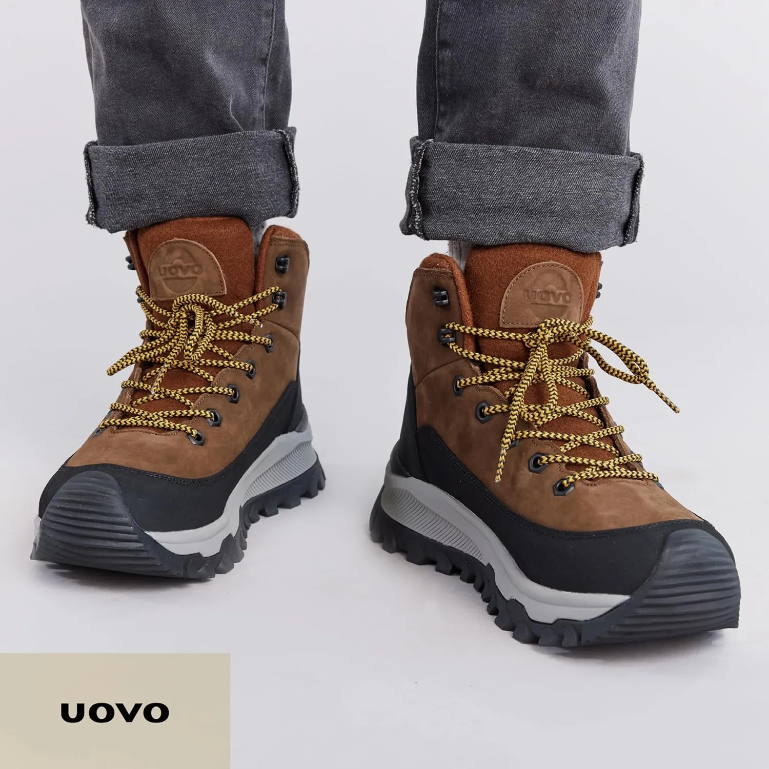 UOVO Men’s Winter Boot, Waterproof Leather
