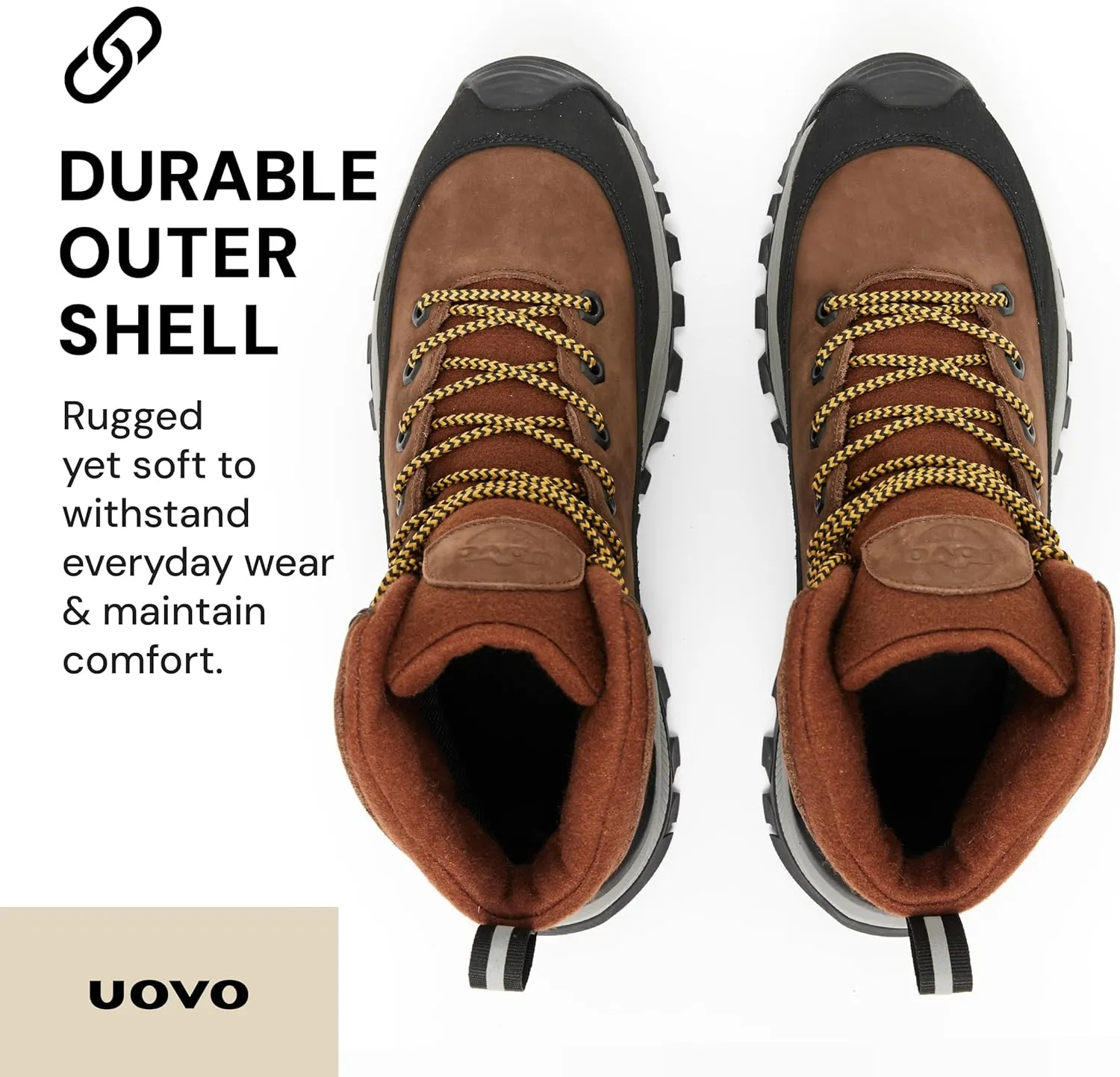 UOVO Men’s Winter Boot, Waterproof Leather