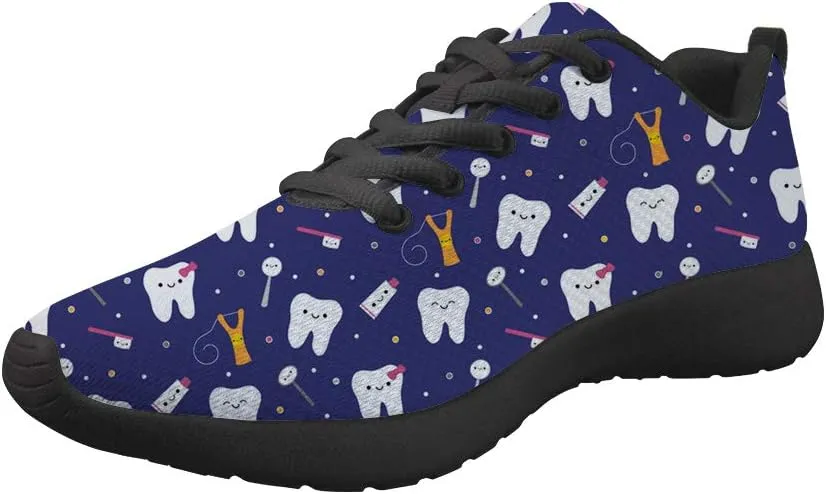 Upetstory Womens Gym Sports Running Fitness Tennis Sneaker Shoes Dental Pattern
