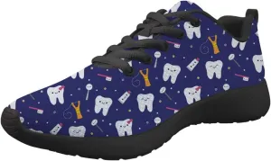 Upetstory Womens Gym Sports Running Fitness Tennis Sneaker Shoes Dental Pattern