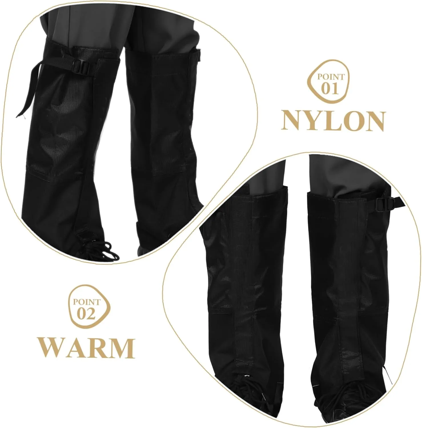 UPKOCH Hiking Trekking Gaiters Camping Gear Camping Foot Cover Hiking Accessory Waterproof Leg Gaiters Hiking