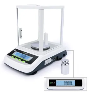 U.S. Solid 1mg Analytical Balance High Precision Digital Lab Scale with 2 LCD Screens, RS232 USB Interface (300gx0.001g)