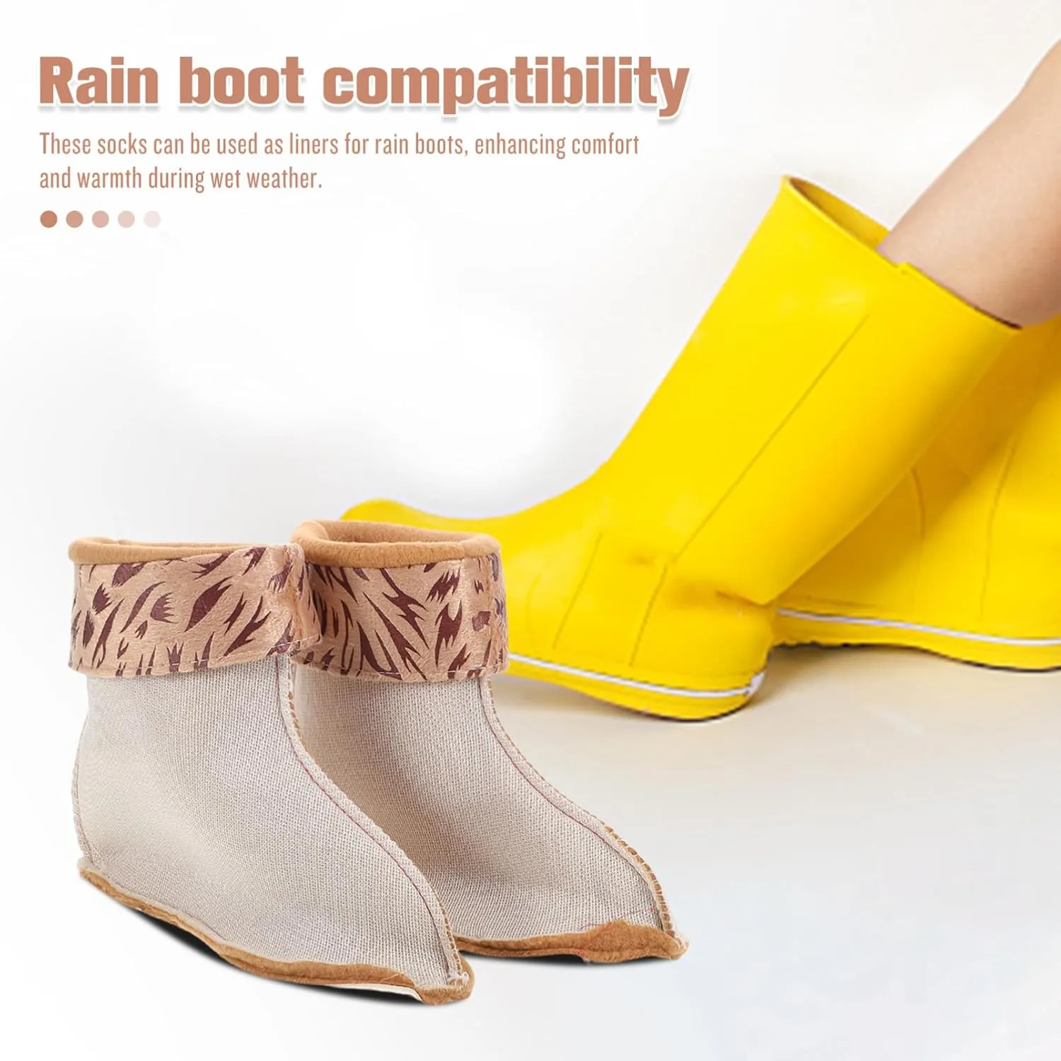 VANZACK Winter Socks for Women Cold for Women Thermal Socks Boots for Men Electric Boot Liner for Women Warm