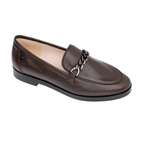 VENETTINI JEWEL UNISEX BROWN LEATHER SLIP ON LOAFER