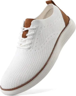 VILOCY Men's Casual Dress Sneakers Oxfords Business Mesh Breathable Walking Shoes Tennis Comfortable
