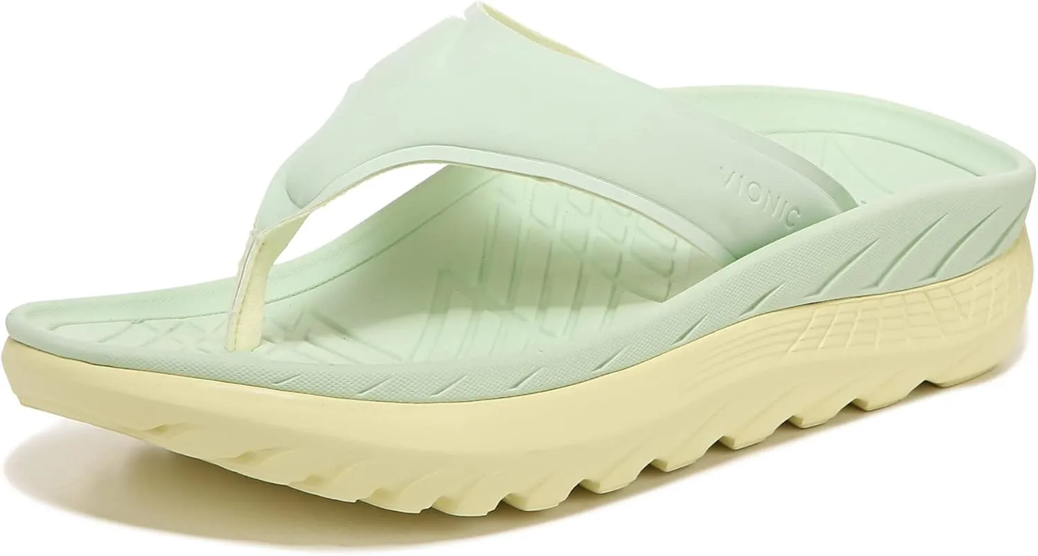 Vionic All Gender Blissful Restore Recovery Sandal- Supportive Toe-Post Flip Flops That Include Three-Zone Comfort with Orthotic Insole Arch Support,Recovery Sandals for Women and Men
