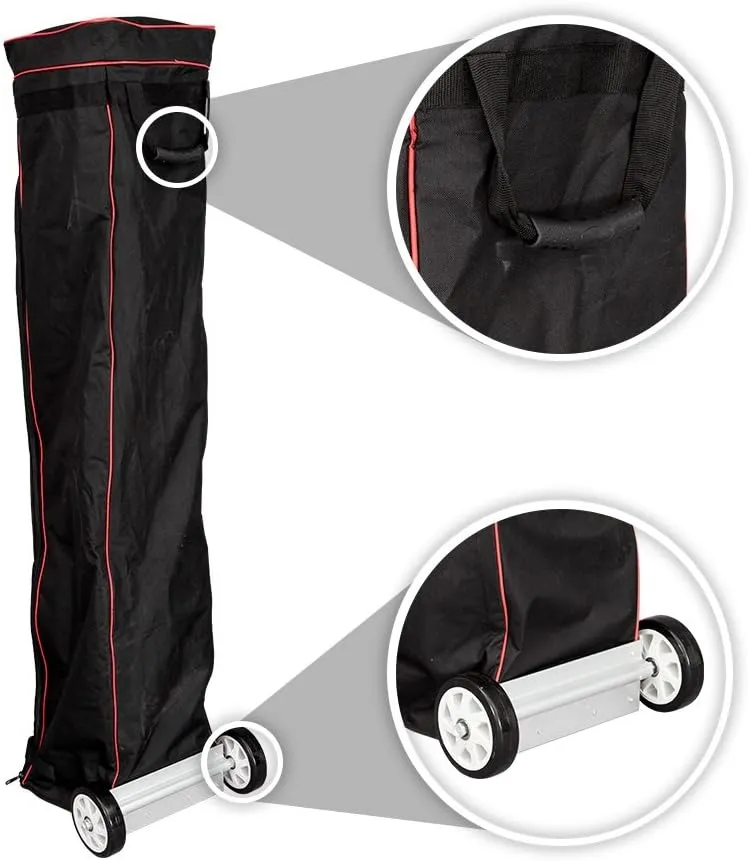 Vispronet - Universal 10x10 Canopy Bag with Wheels - Easy Pop Up Bag, Heavy Duty Wheels, Interior Storage Pockets and Straps - Design Allows for Easy Packing and Unpacking, Easy Transportation