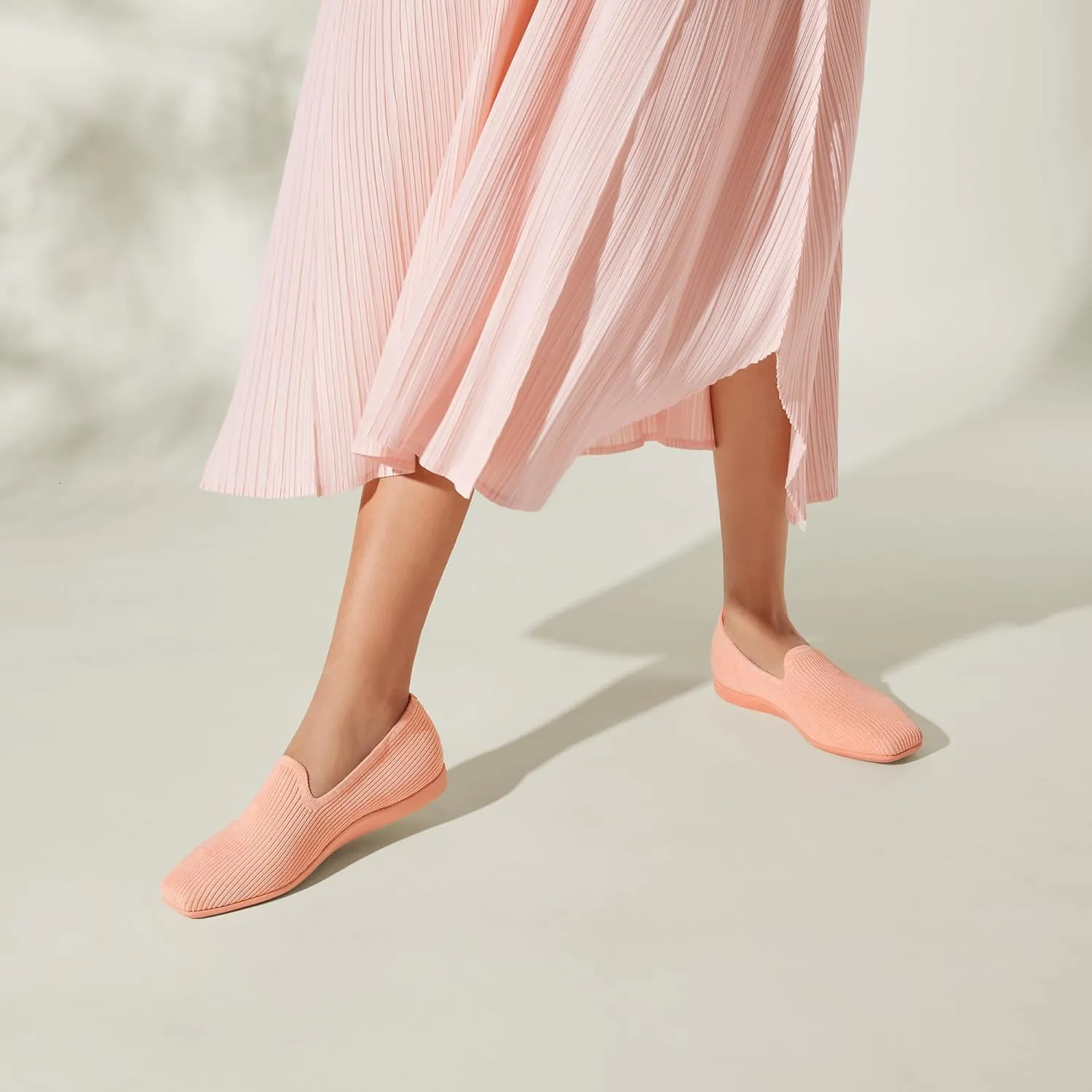 VIVAIA Samanth Walker Women's Casual Flats Slip on Washable Loafer Flats Shoes Comfortable Square-Toe Style