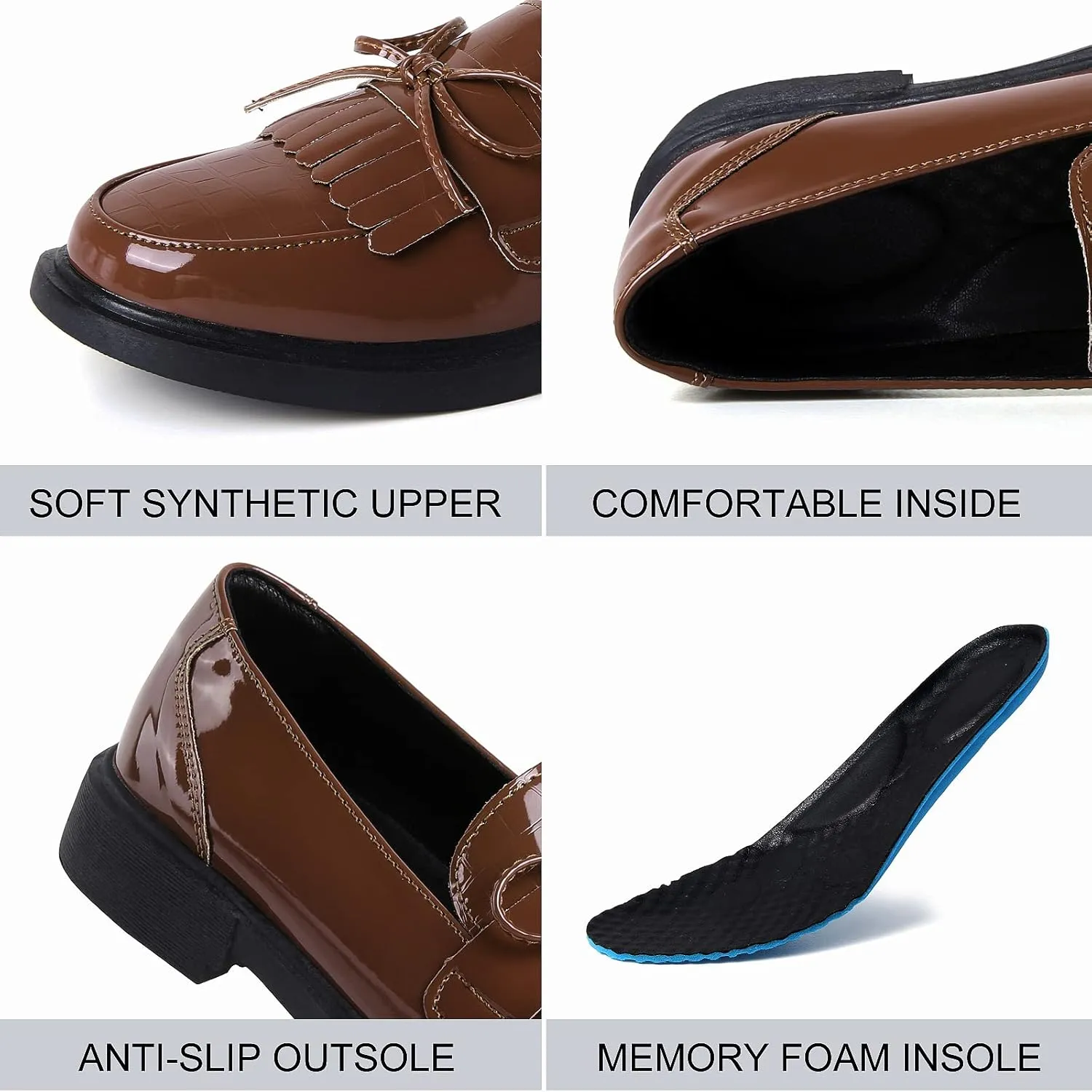 VOCNTVY Loafers for Women Slip On Comfort Business Work Shoes