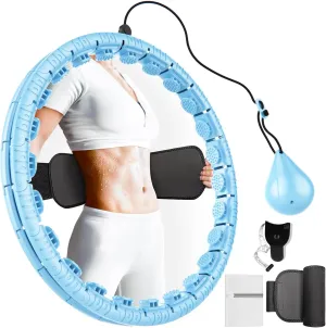 Weighted Hula Hoop for Adults Weight Loss,Infinity Weighted Hoop Plus Size with Sweat Belt,Waist Trainers for Women,Exercise Hula Hoop Womens Weight Loss At Home