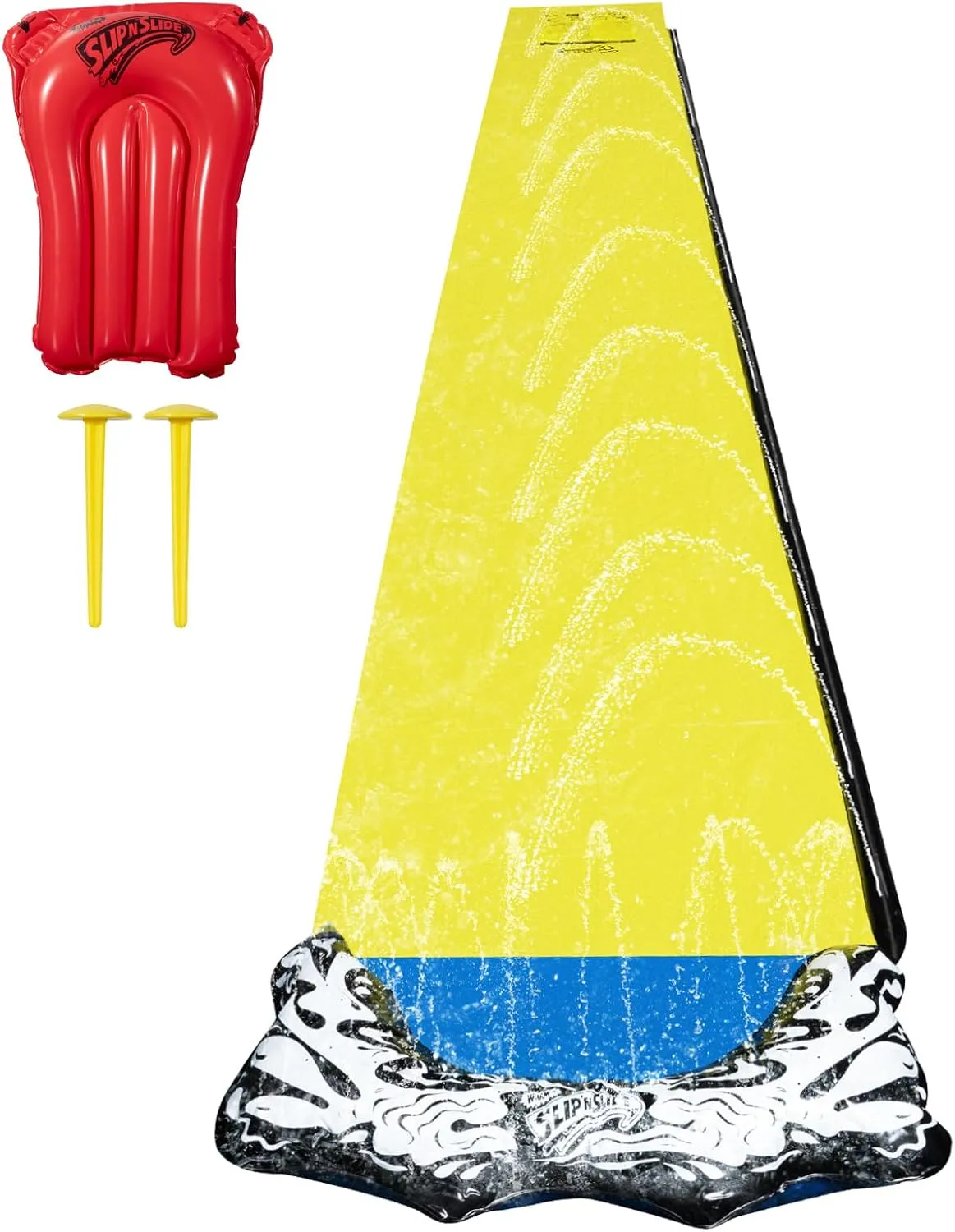 Wham-O Slip N Slide 18ft Single Wave Rider with Body Boards, Lawn Water Slides for Kids and Adults, Great for Backyard Water Parties Summer Outdoor Activities