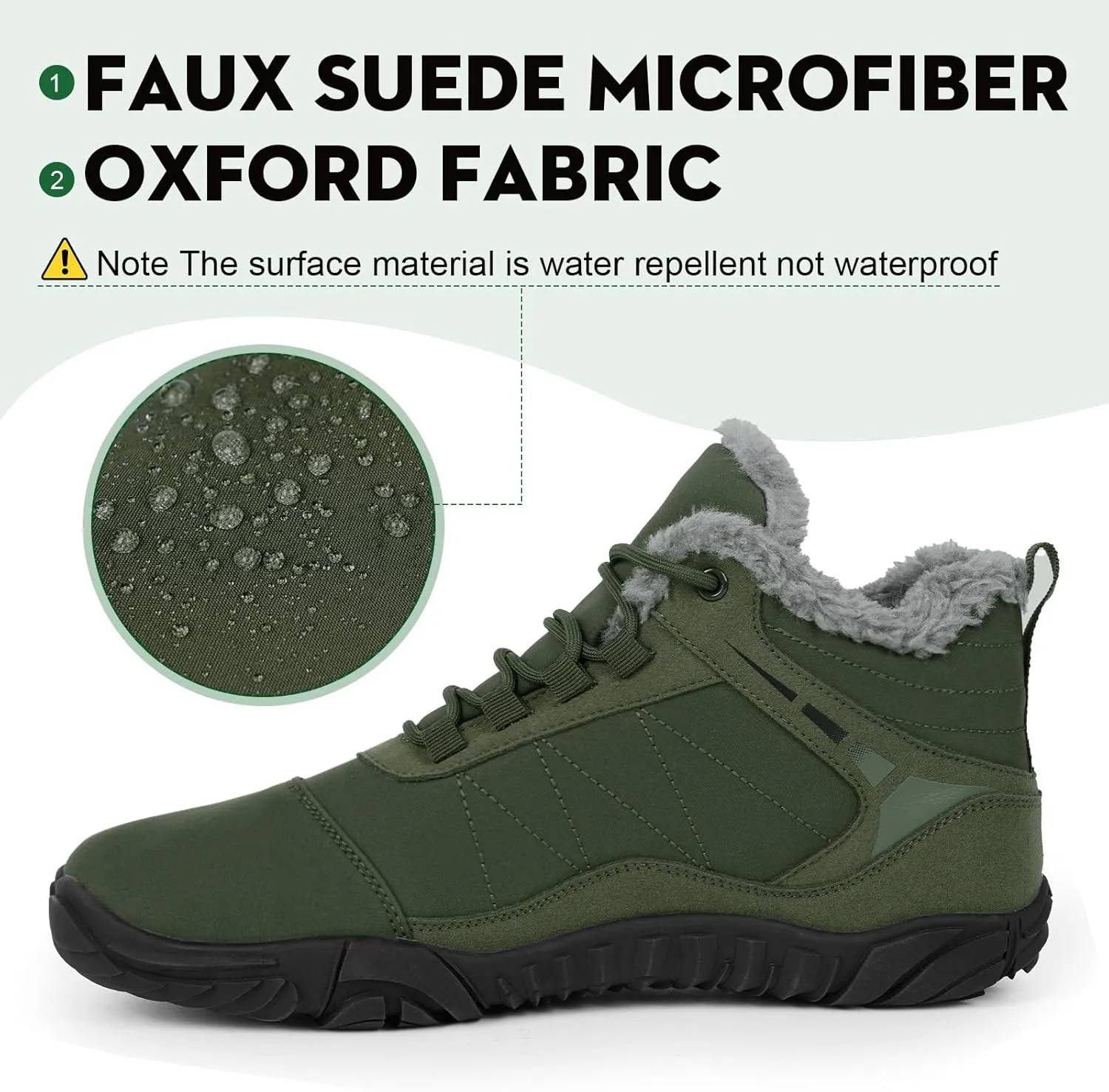 Winter Barefoot Shoes Snow Boots Women Men, Winter Warm Casual Snow Cold Boot Hiking Barefoot Womens Mens, Wide Toe Box Ankle Boot Five Finger Zero Drop Snow Booties Hike Shoes