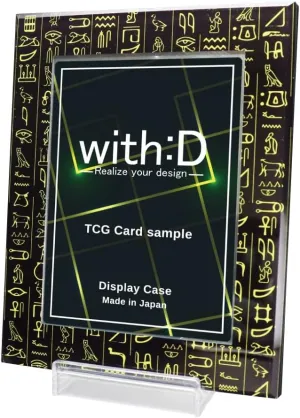 With:D Card Display, Neodymium Slide Type, Mini, Black Acrylic Type, Glossy, Hieroglyph Dark Yellow
