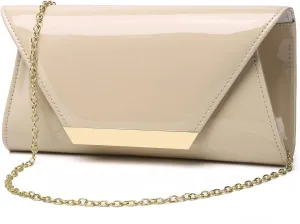 Women Patent Leather Fashion Clutch Purses Evening Bag Handbag Christmas gift