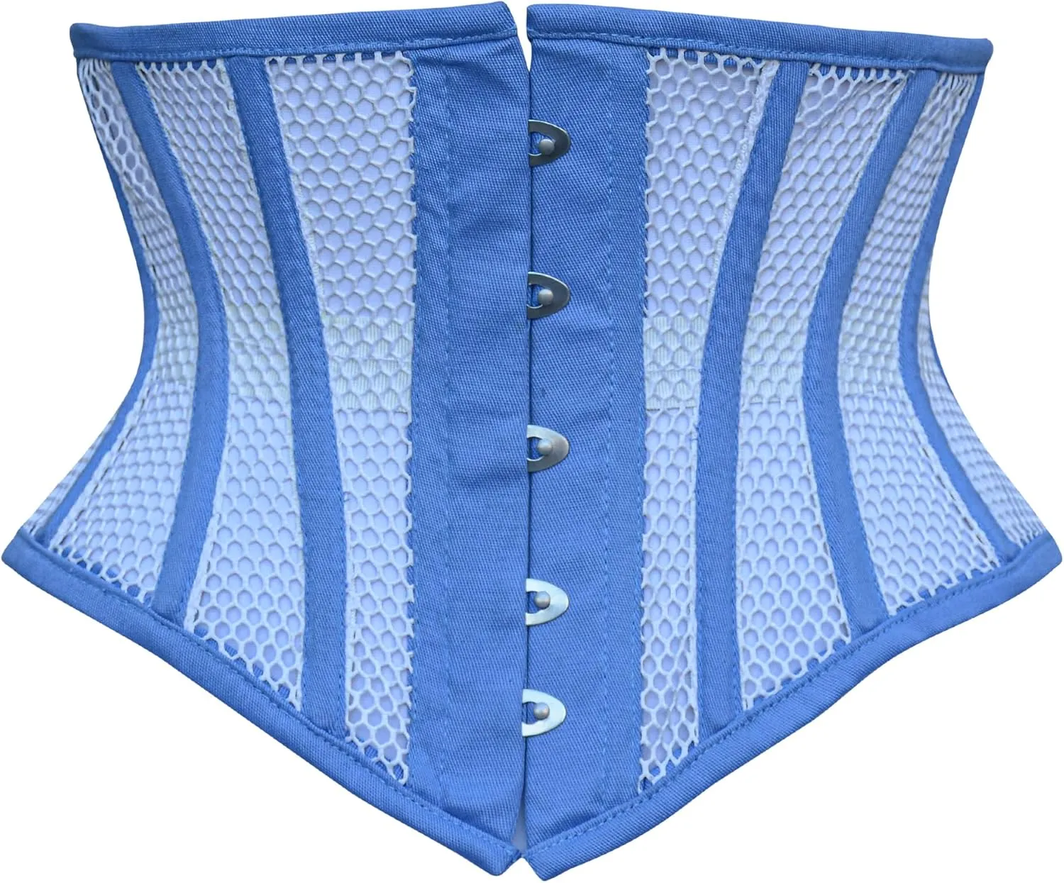 Women Underbust Corset Black Mesh Steel Boned Waist Trainer Body Shaper Cincher Waspie Heavy Duty Short Torso