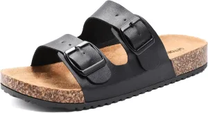 Women's Cork Sandals Comfortable Adjustable Buckle Strap Cork Footbed Arch Support Casual Ease of Wear Outdoor Slide Sandals