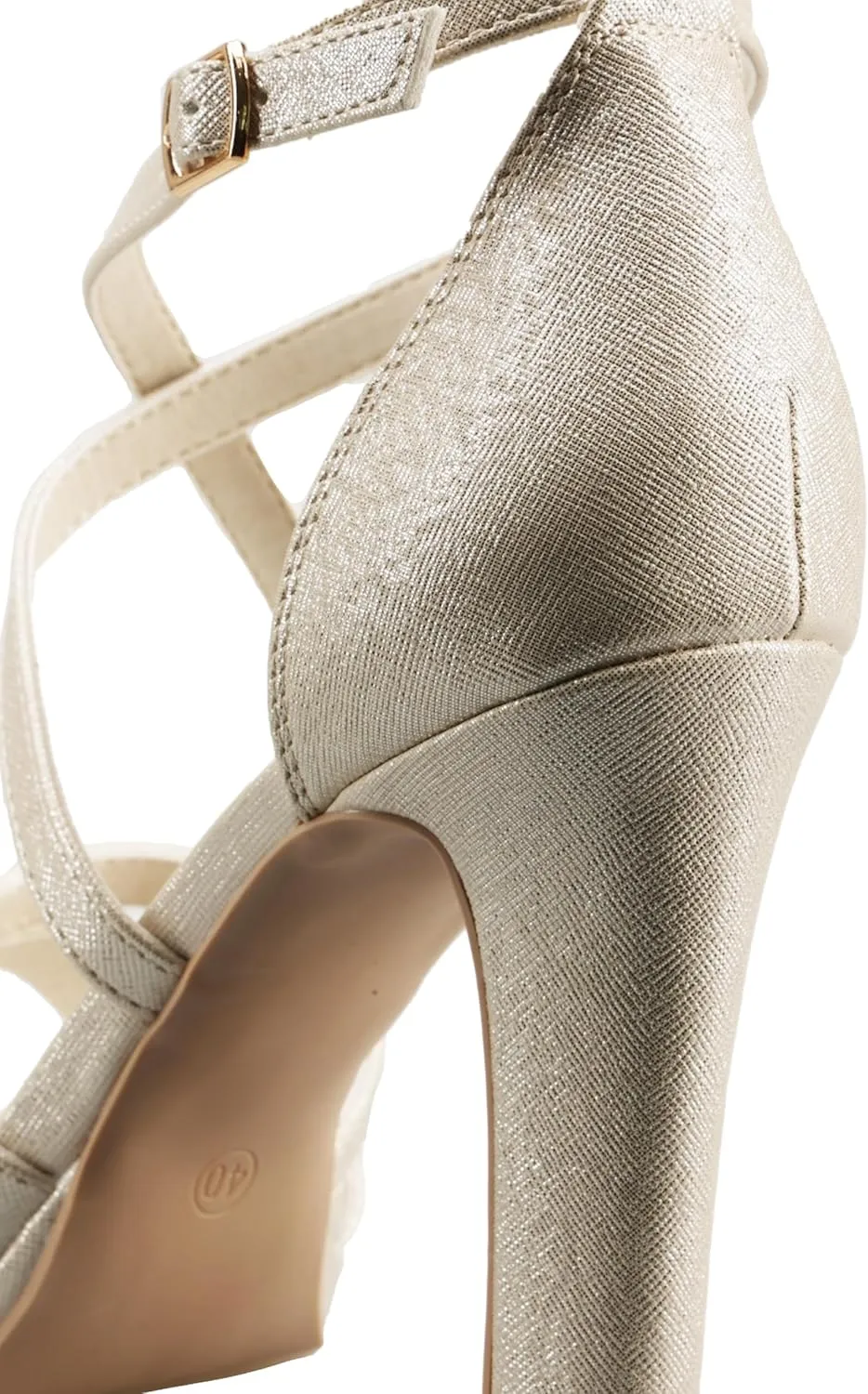 Women's Cross Strappy High Heels Sandal Ankle Strap Open Toe Comfortable Wedding Dress shoes