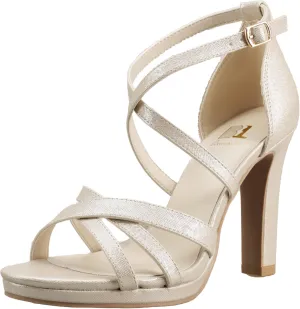 Women's Cross Strappy High Heels Sandal Ankle Strap Open Toe Comfortable Wedding Dress shoes