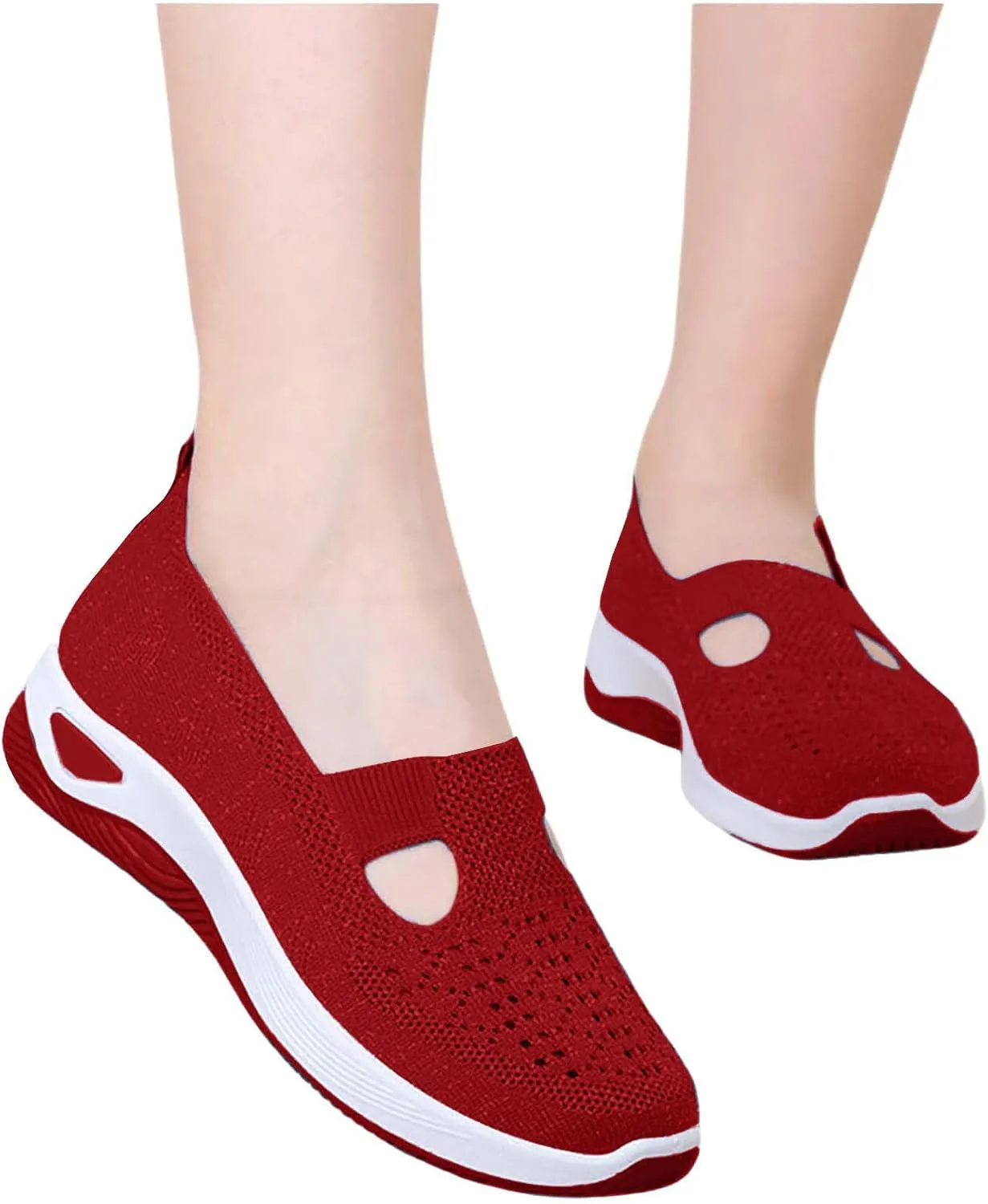 Womens Easy Wear Slip On Sneakers Athletic Walking Shoes Summer Casual Mesh-Comfortable Tennis Workout Sneakers 2025