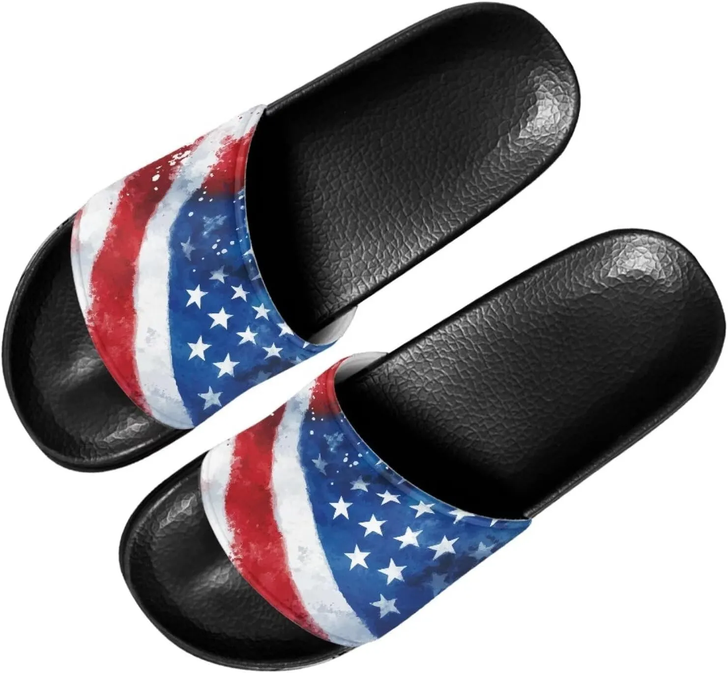 Women's Flat Sandals Comfortable Slip On Leather Slide Sandals, Women's Slide Sandals Size 6-13.5