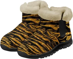 Womens Fuzzy Boots Winter Comfy Plush Warm Fur Lined Lining Snow Boot Waterproof Comfortable Slip On Outdoor Walking Hiking Booties