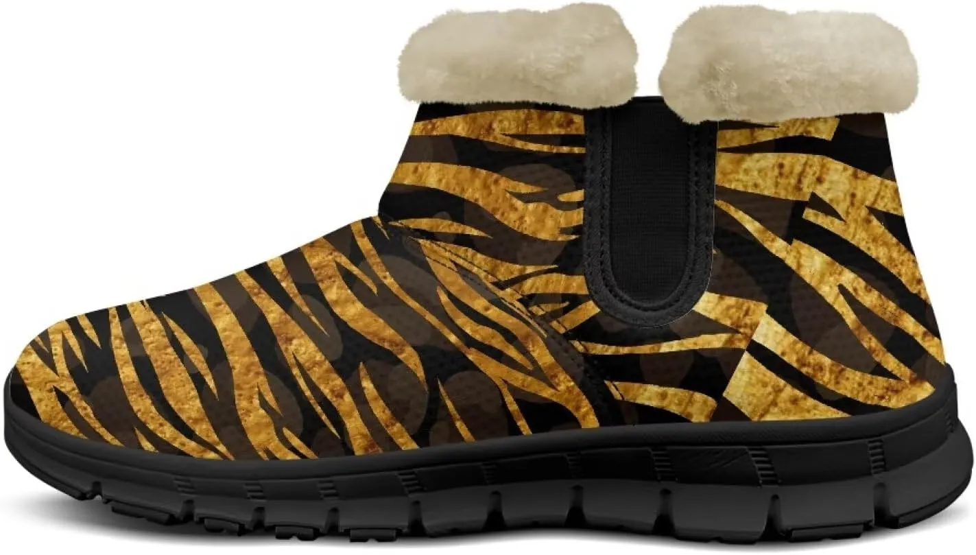 Womens Fuzzy Boots Winter Comfy Plush Warm Fur Lined Lining Snow Boot Waterproof Comfortable Slip On Outdoor Walking Hiking Booties