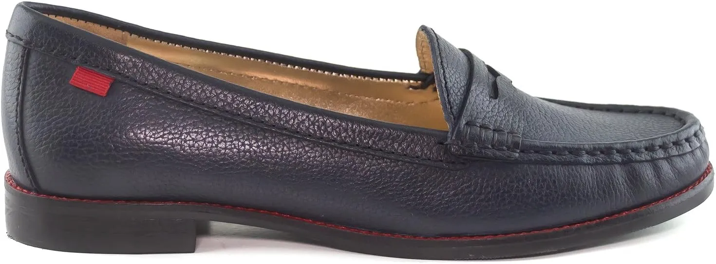 Womens Genuine Leather Comfort Slip on Penny Loafers