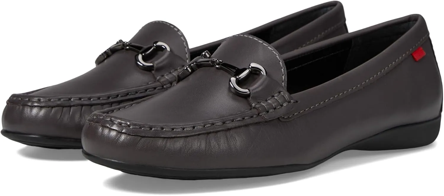 Women's Genuine Leather Slip on Buckle Loafer